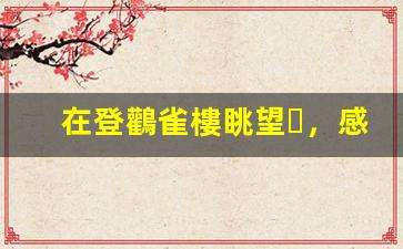 在登鸛雀樓眺望，感悟千年詩(shī)意
